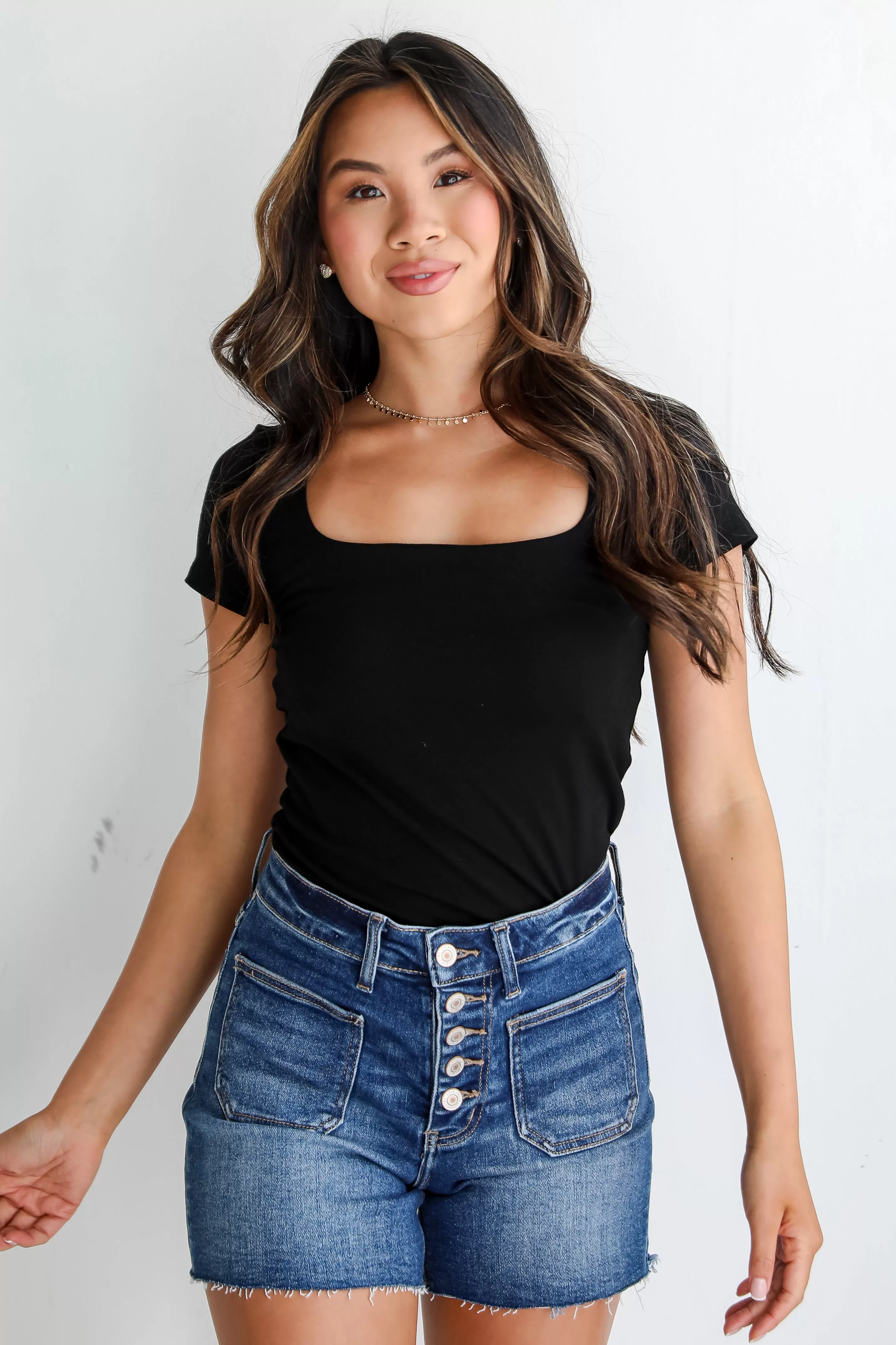 Cassidy Dark Wash Denim Shorts