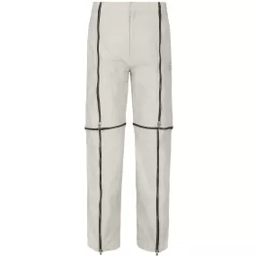 Crushed Nylon Detachable Zip Pants (Sage)