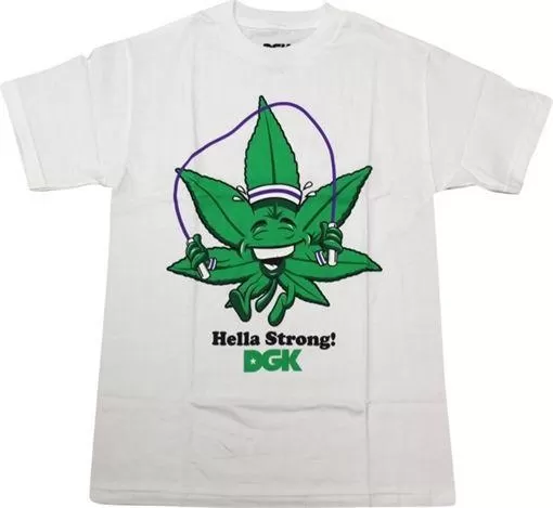 DGK Skateboards Hella Strong Weed Tshirt, White