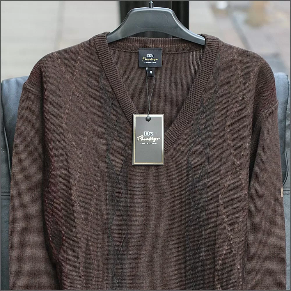 DG's Brown Pattern V Neck<>