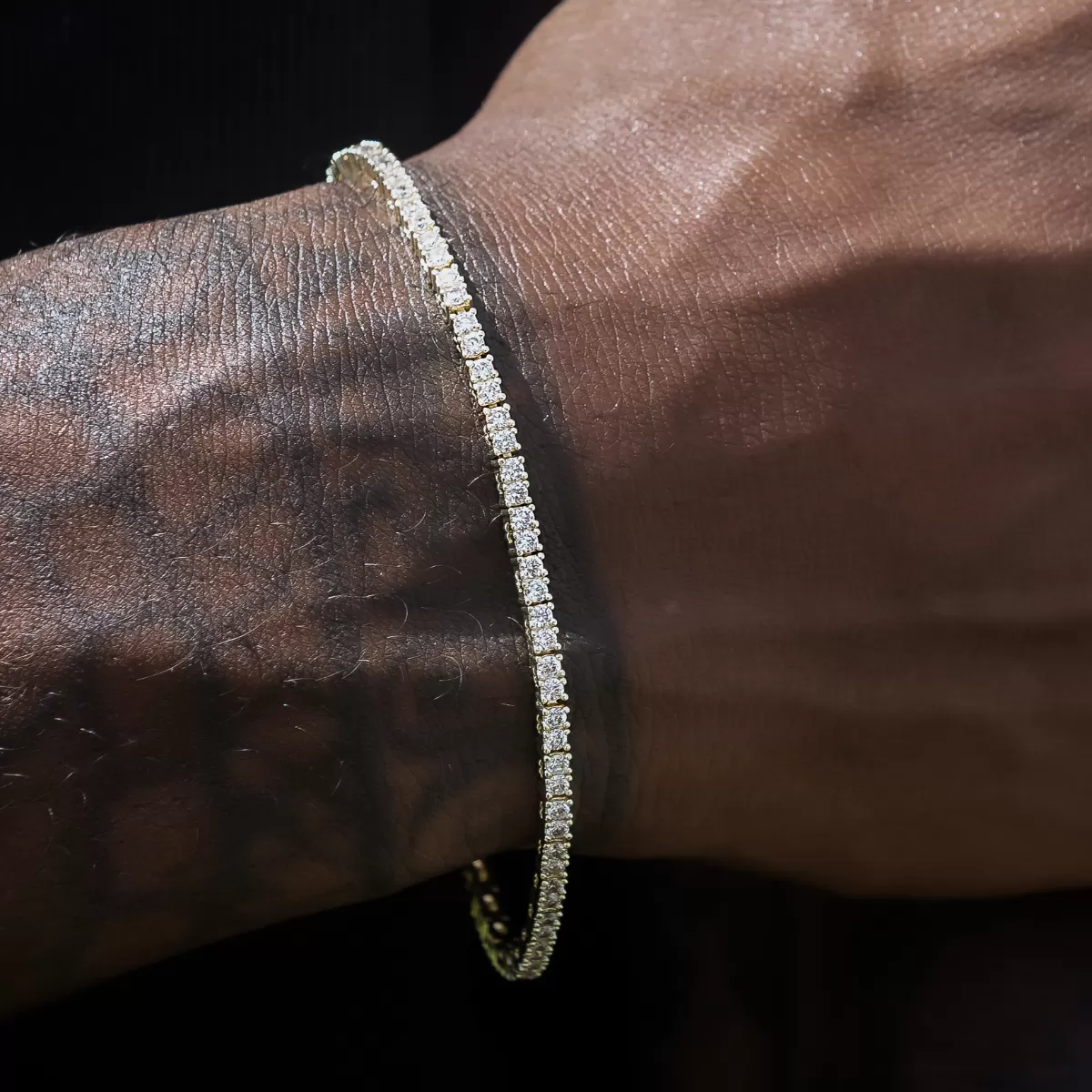 Diamond Tennis Bracelet in Yellow Gold- 2mm