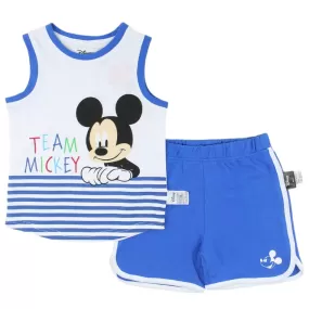 Disney Printed Vest And Shorts Set - Team Mickey