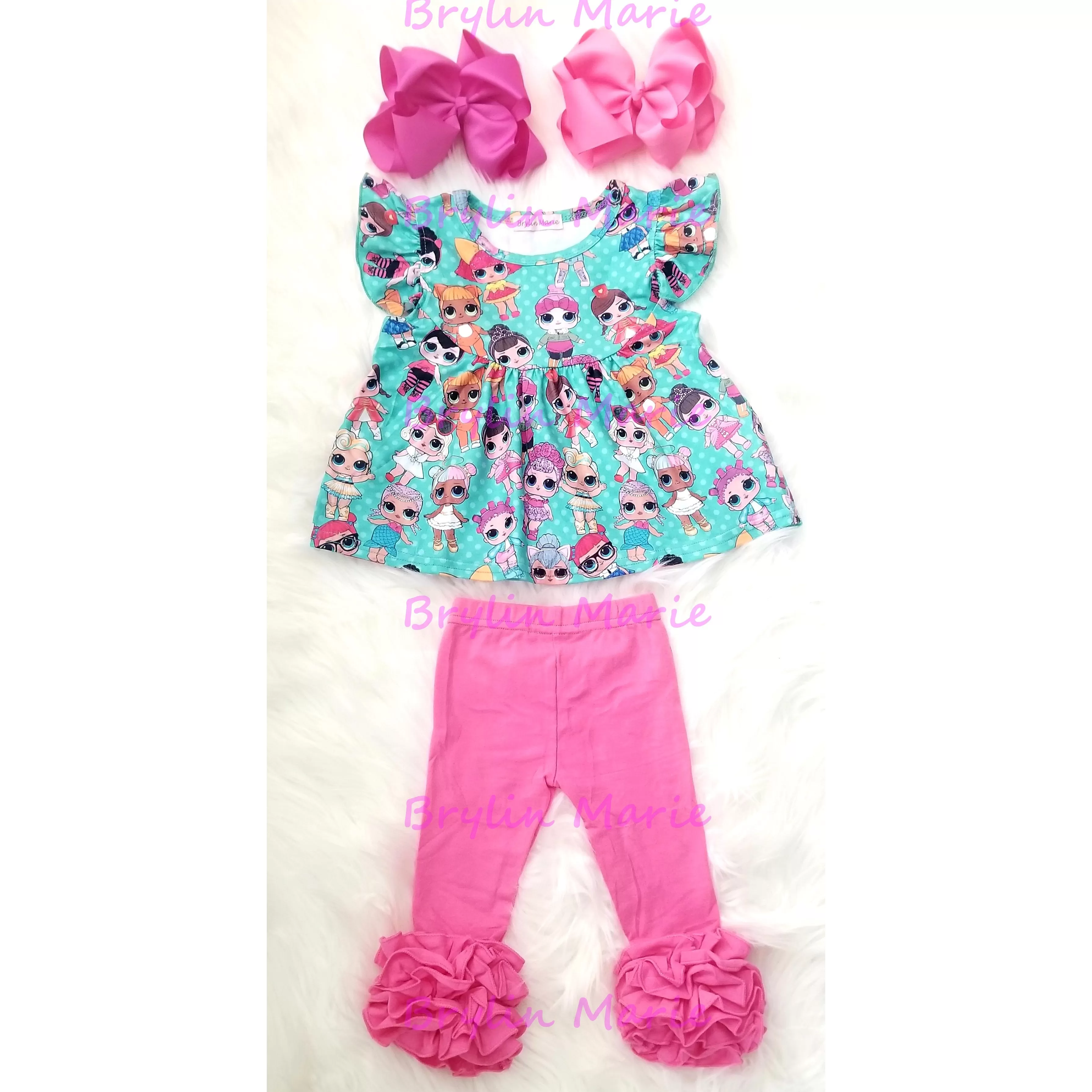 Dolls Solid Icing Ruffle Set