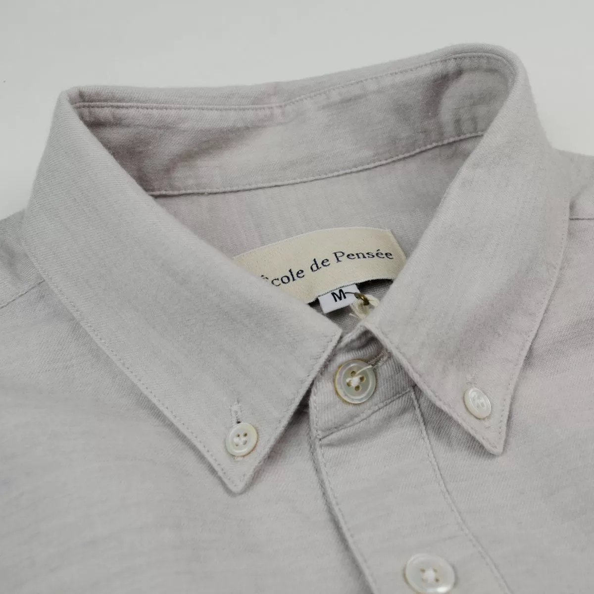 Ecole de Pensée - Home Shirt - Grey Wool Melange