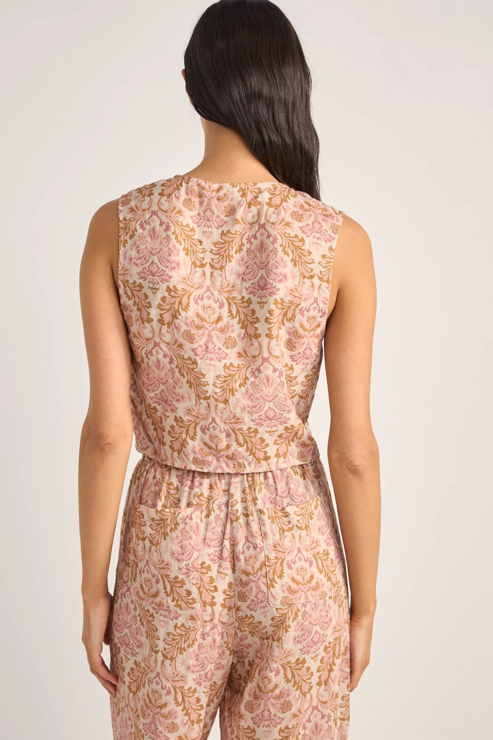 Ella Paisley Vest Rose