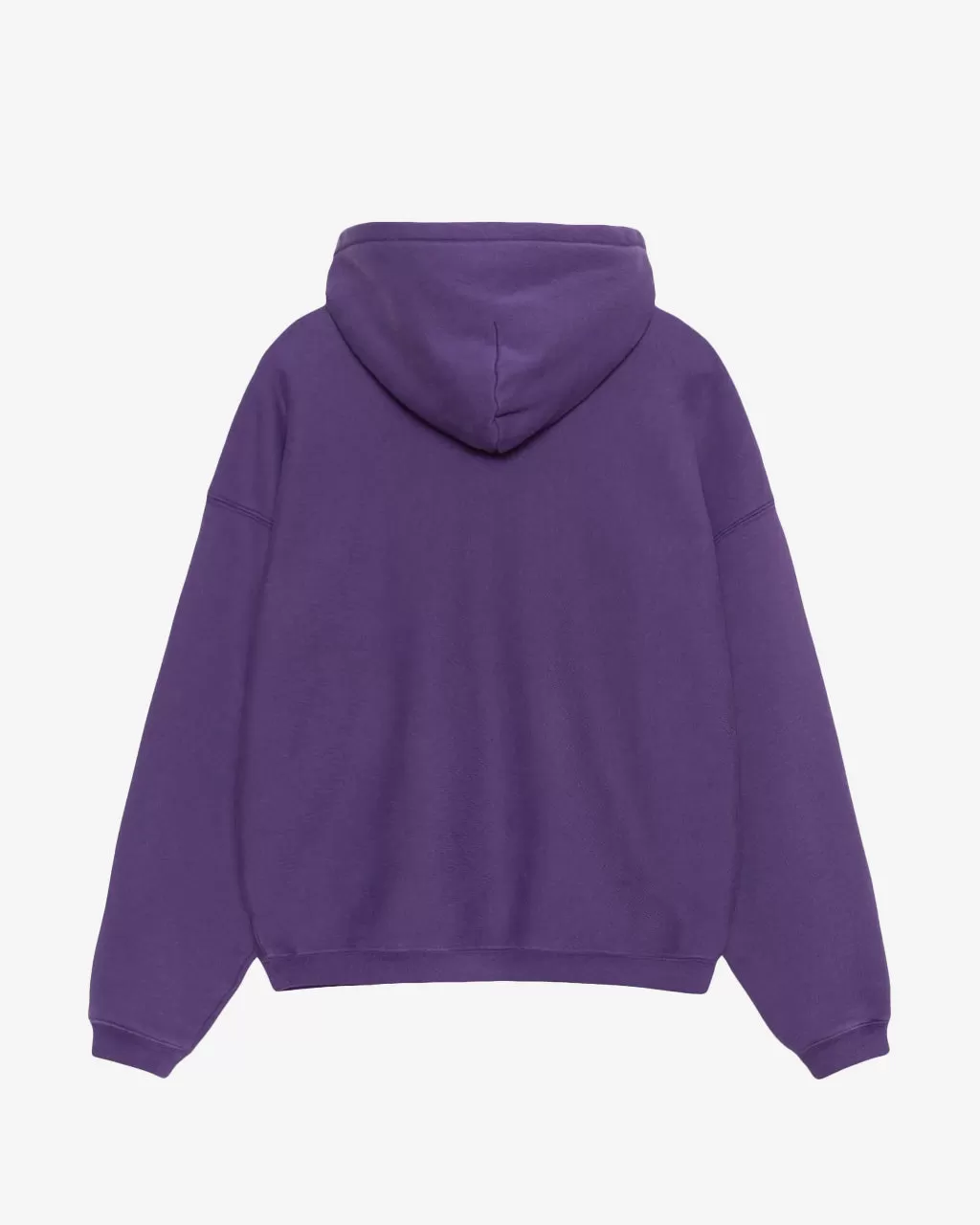 Embroidered Relaxed Hoodie Purple