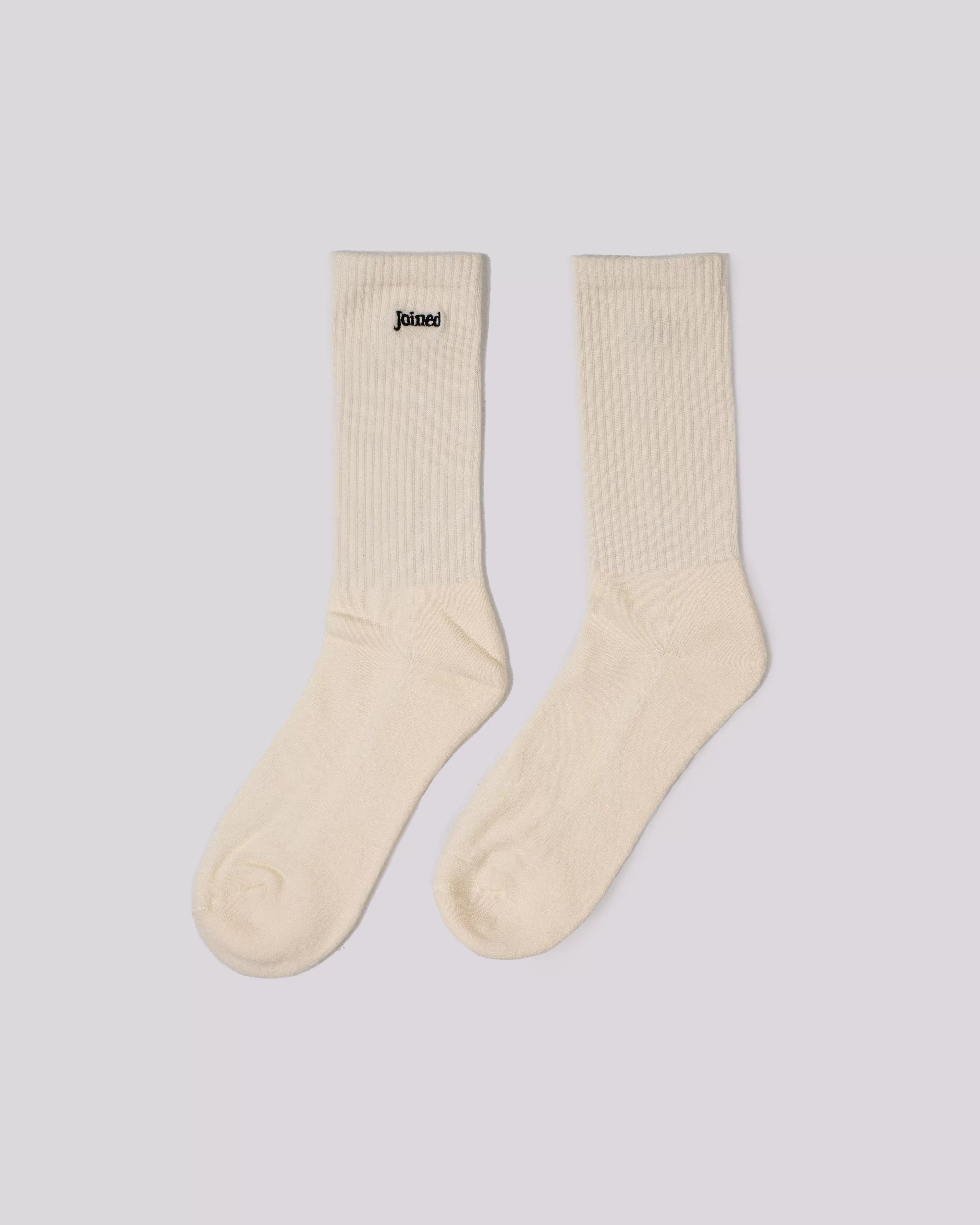 Embroidery Font Crew Socks