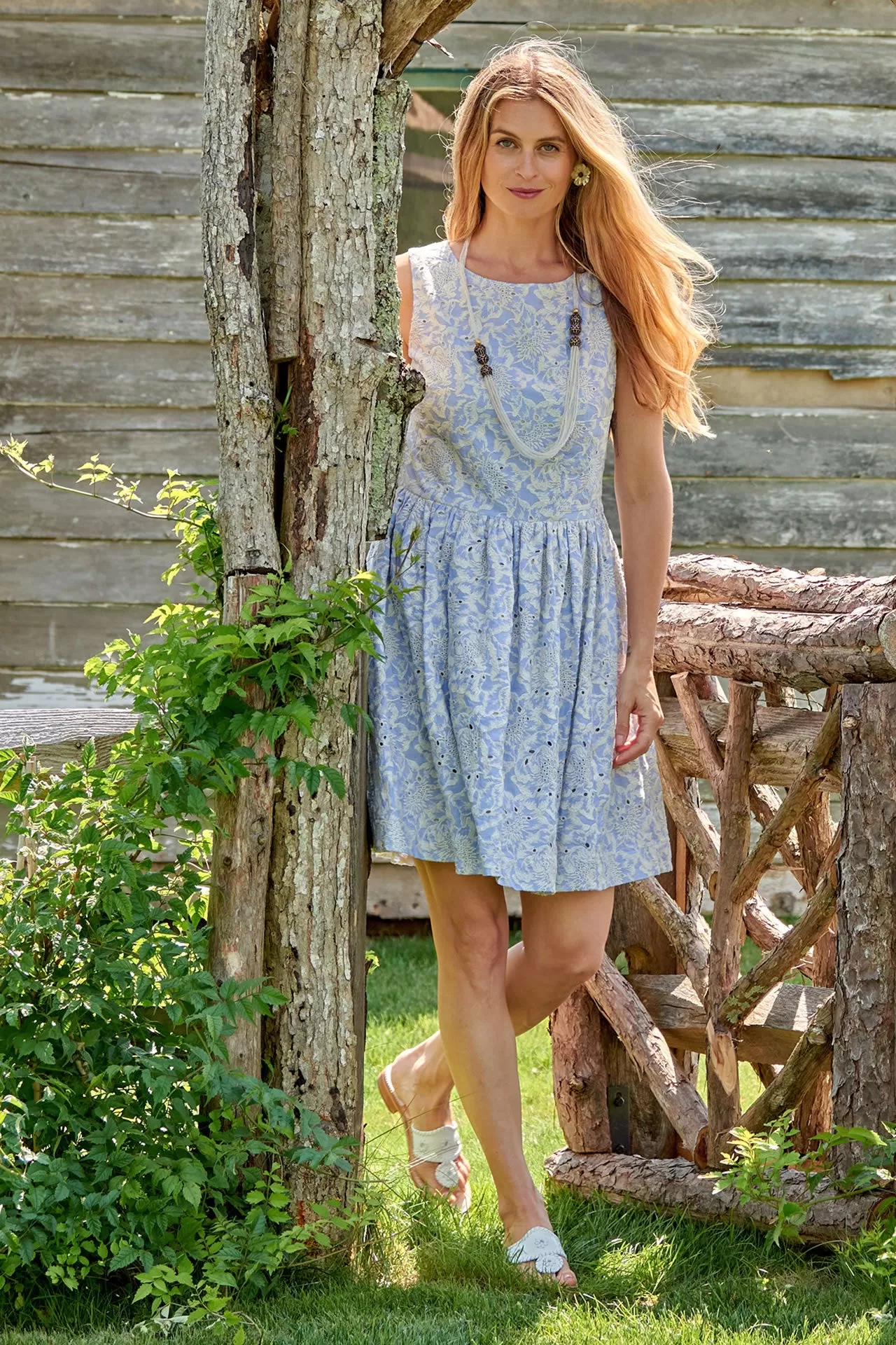 Erica Embroidered Eyelet Dress