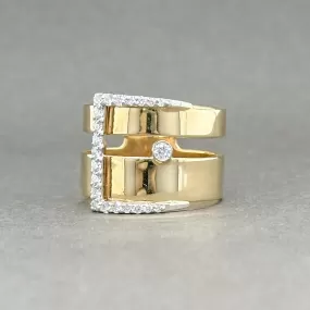 Estate 14K Y Gold 0.25ctw H/SI1-2 Diamond Buckle Ring