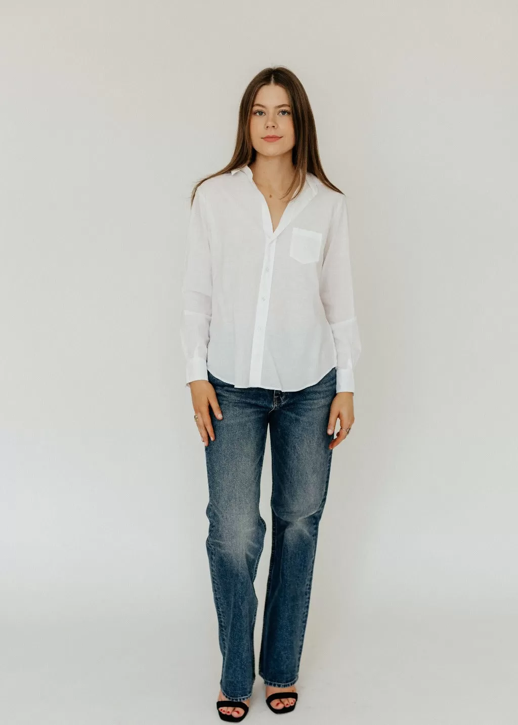 Frank & Eileen Eileen Relaxed Button-Up in White