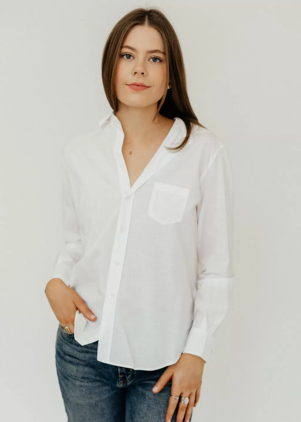 Frank & Eileen Eileen Relaxed Button-Up in White