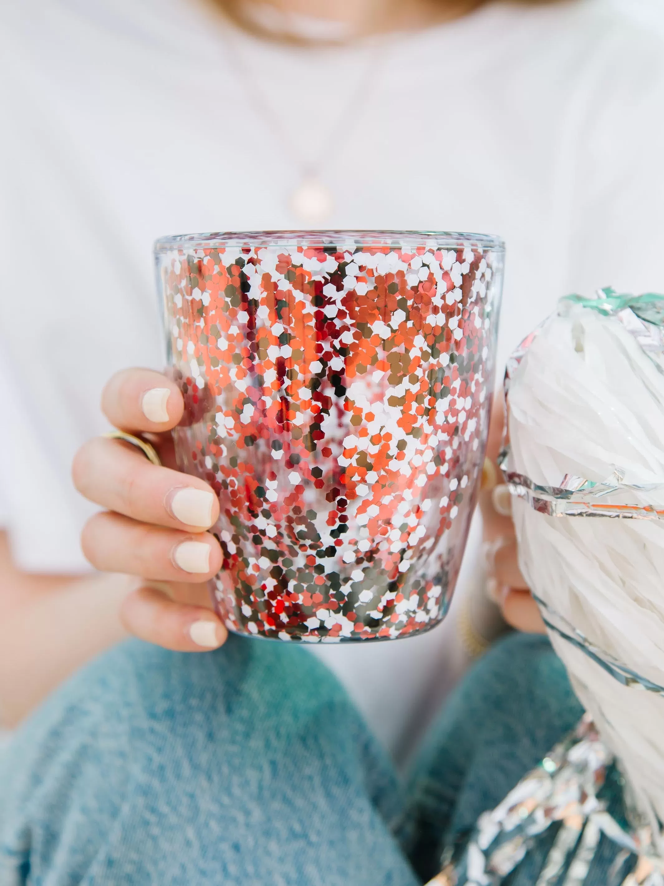 Gameday Glitter Acrylic Tumbler | Garnet   Black