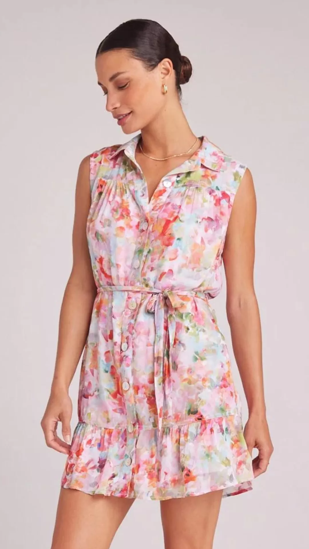 Gather Ruffle Dress - Ipanema Floral