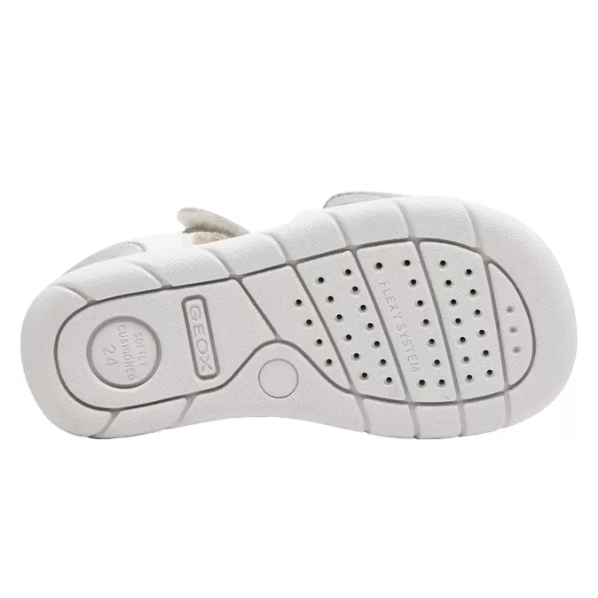 Geox girl's sandal with strap Alul B451YB085NFC0007 white silver