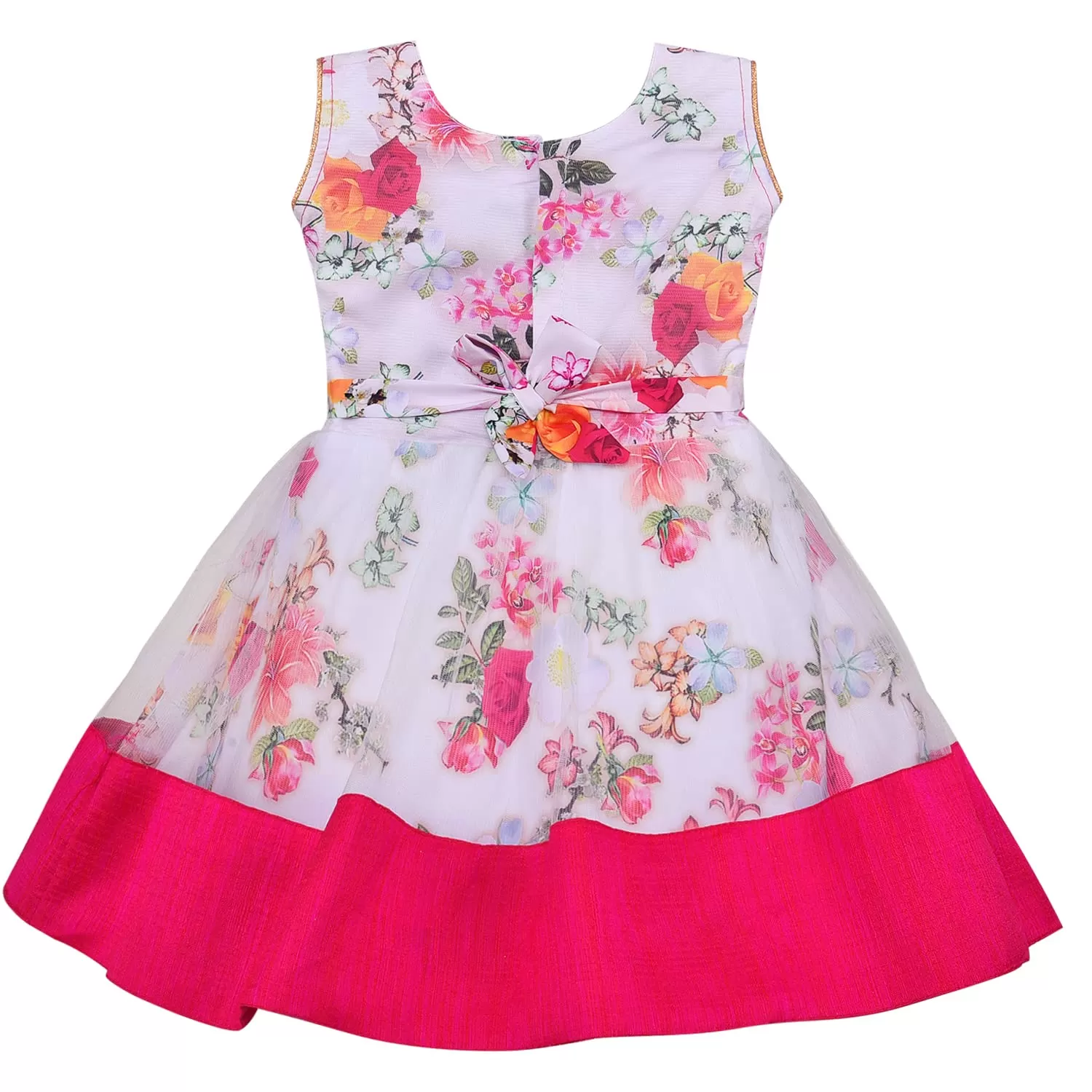 Girls Embroidered Fit & Flare Ethnic Dress