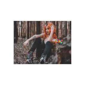 Goth Girl With Orange Hair Jigsaw Puzzle