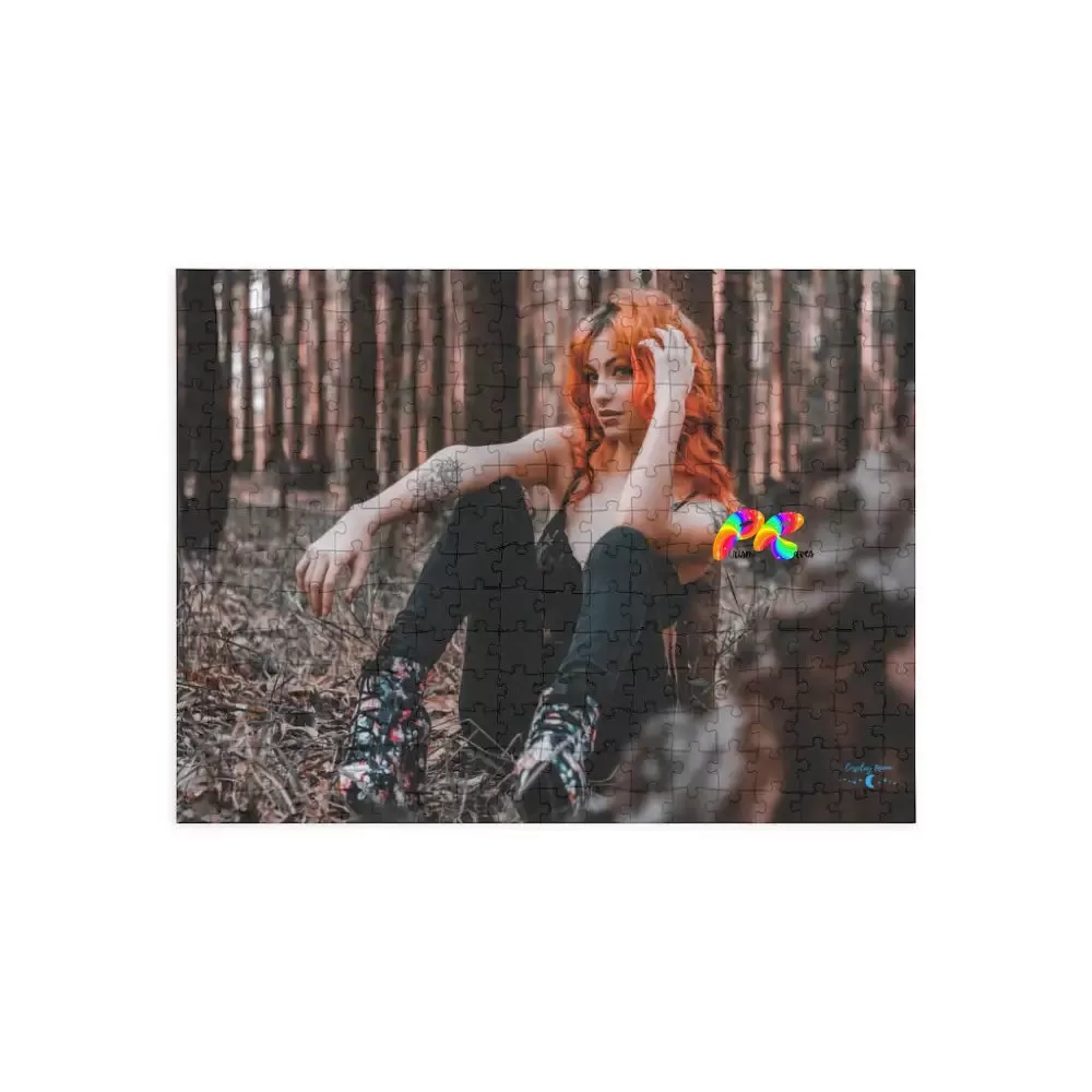 Goth Girl With Orange Hair Jigsaw Puzzle