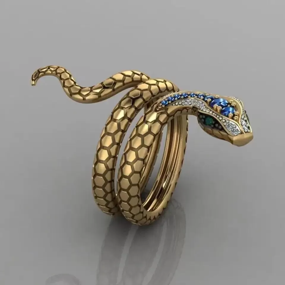 Gothic Punk Snake Styled Finger Ring