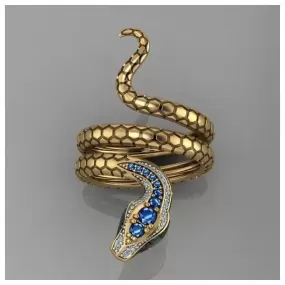 Gothic Punk Snake Styled Finger Ring