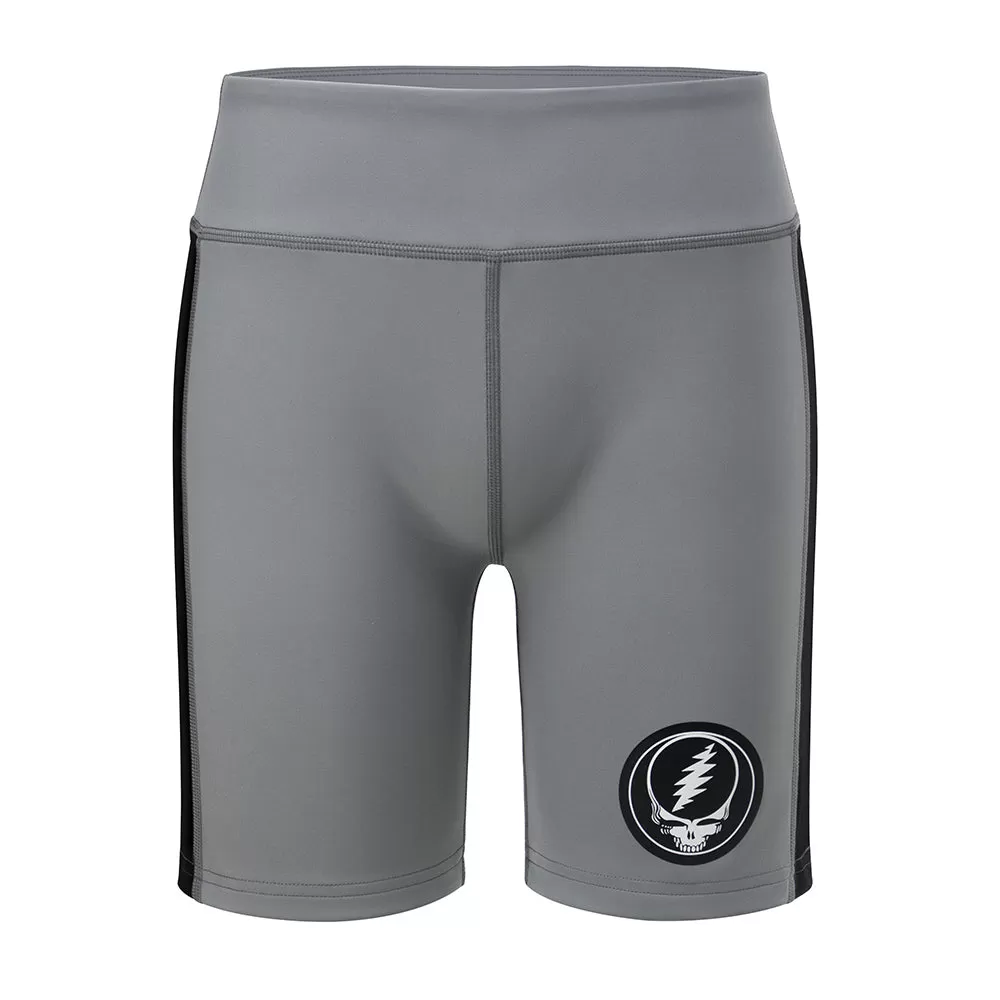 Grateful Dead | High Rise Shorts | Stealie On Grey And Black