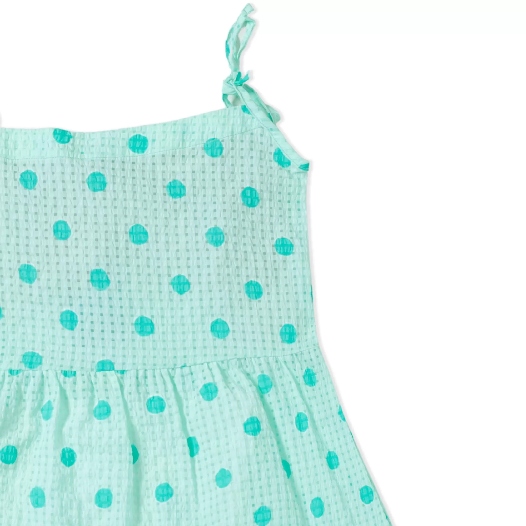 Green Polka Dot Spaghetti Dress