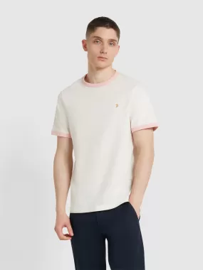 Groves Regular Fit Organic Cotton T-Shirt In Ecru