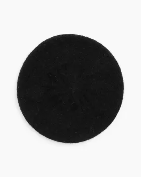 Horizontal Beret in Black Melange