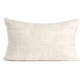 Ivory Medellin Lumbar Pillow with Stripes