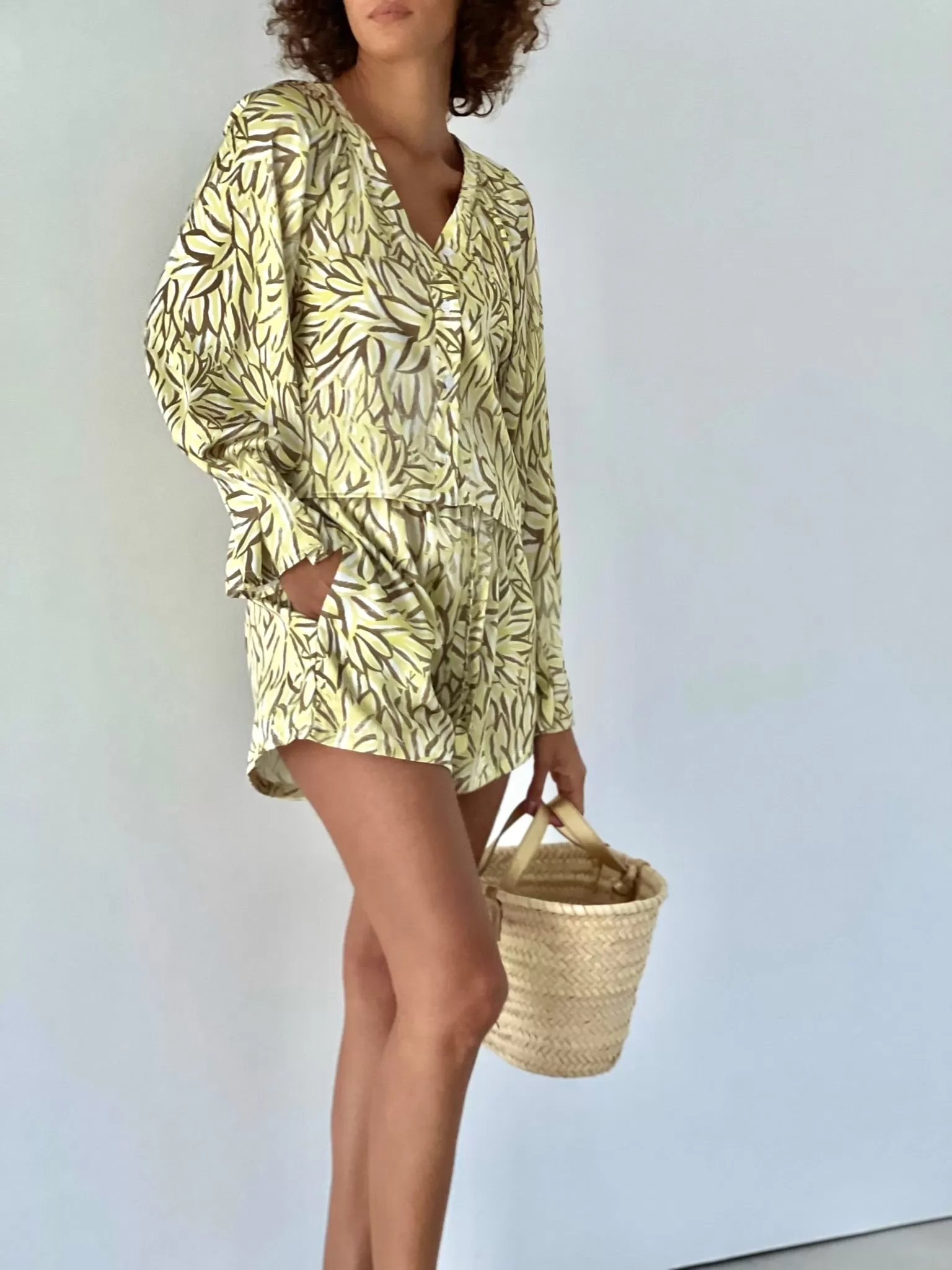 Kentia Print Shirt | Lemon Mix