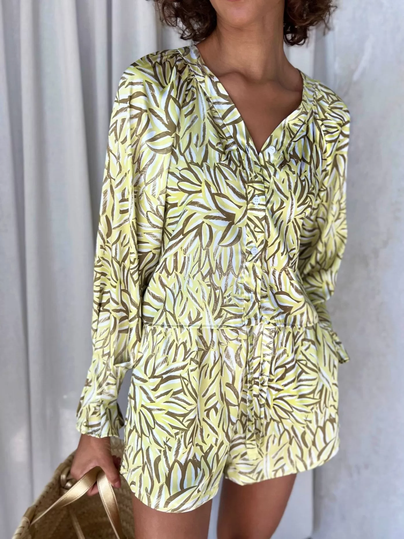 Kentia Print Shirt | Lemon Mix