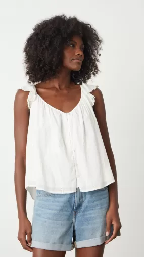 Lani Blouse - Blue/White