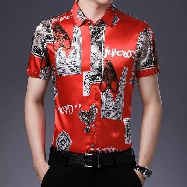 Lee Roth Vintage Silk Shirt For Men