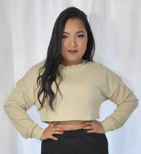 Long Sleeve Lounge Crop Top