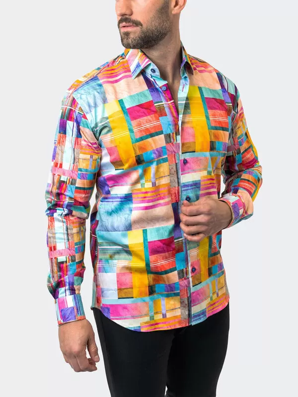 Maceoo Stretch Shirt | Fibonacci Cube 41 Multi