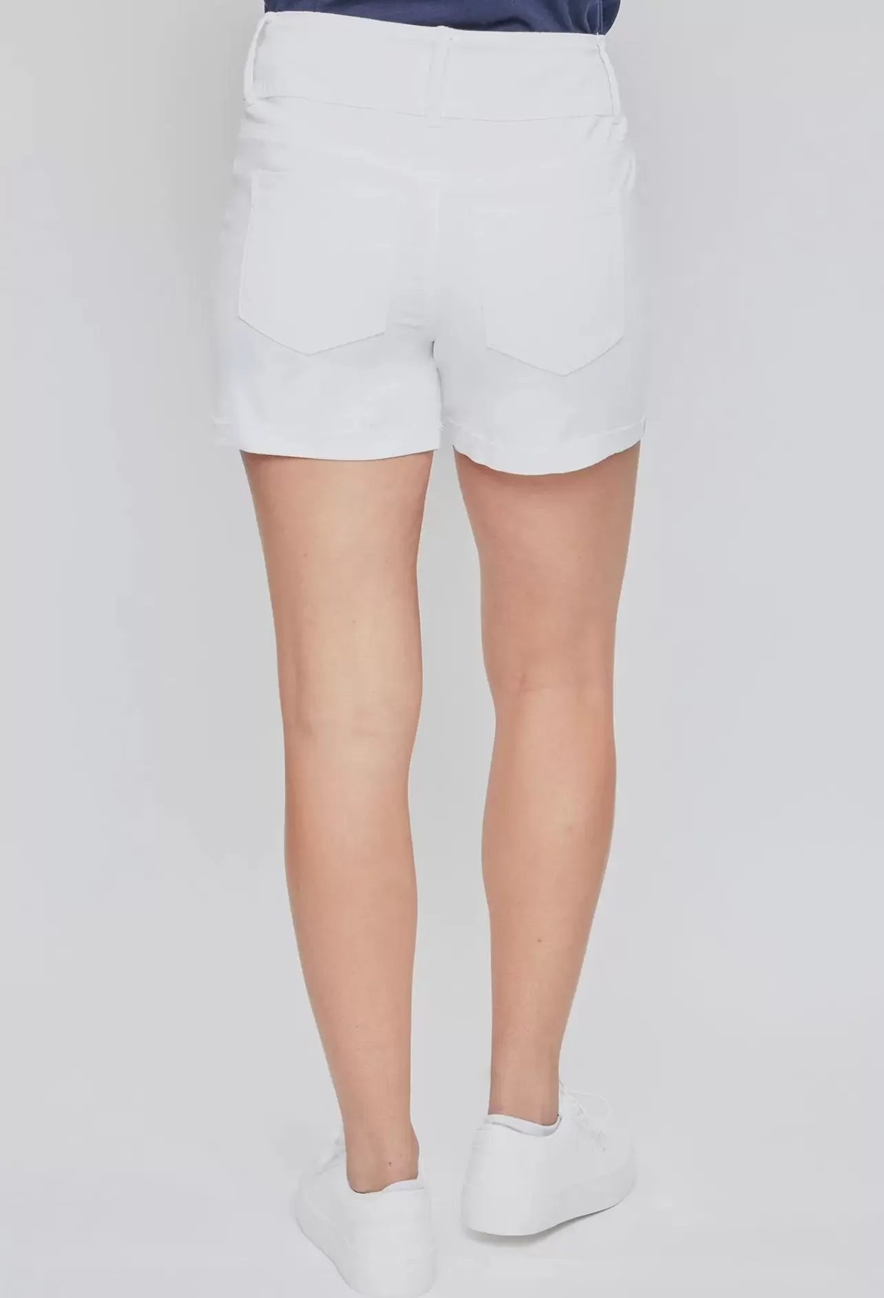 Mack 3 Button Fray Cuff White Short