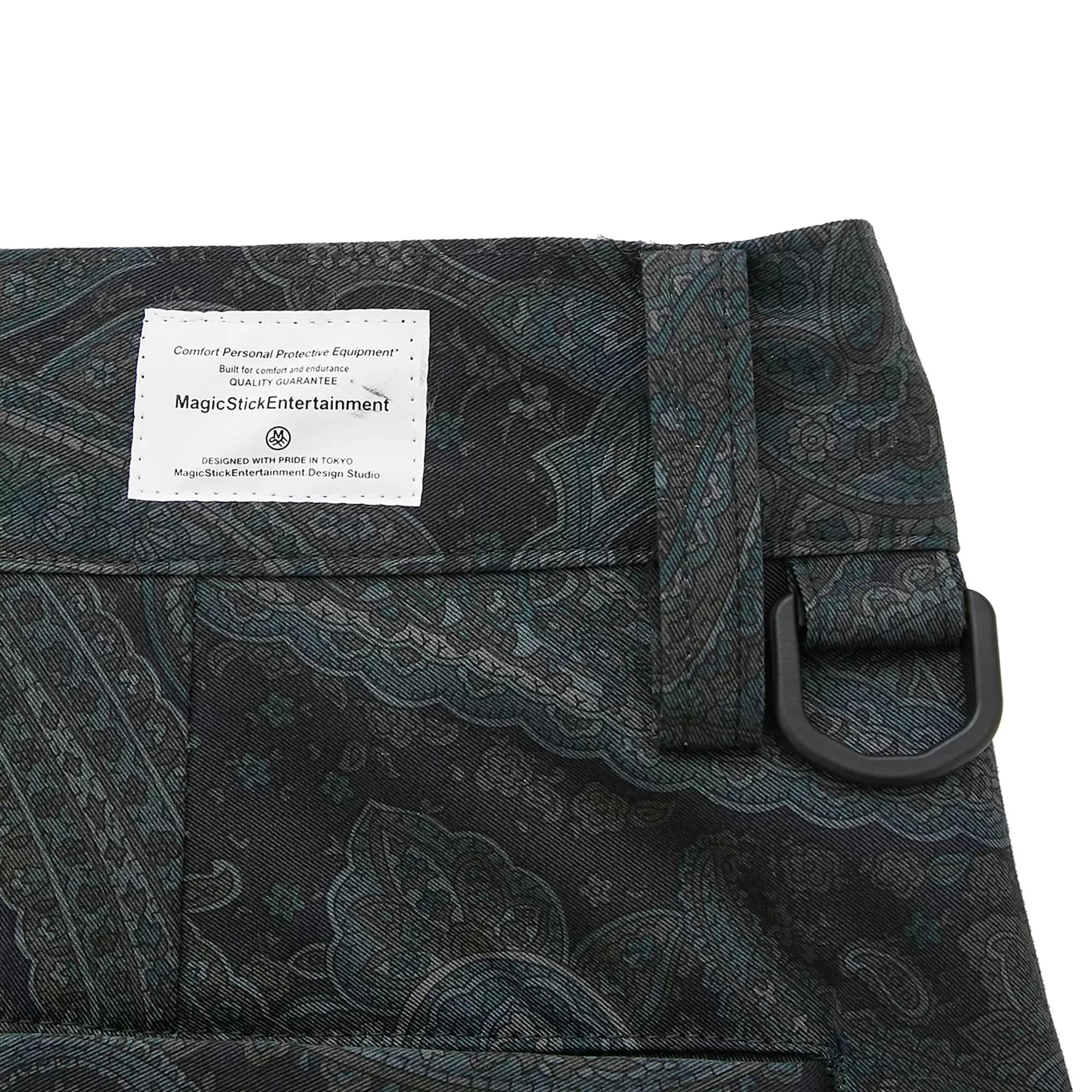 Magic Stick Diversity Trousers Navy Printed Paisley 23AW-MS9-019