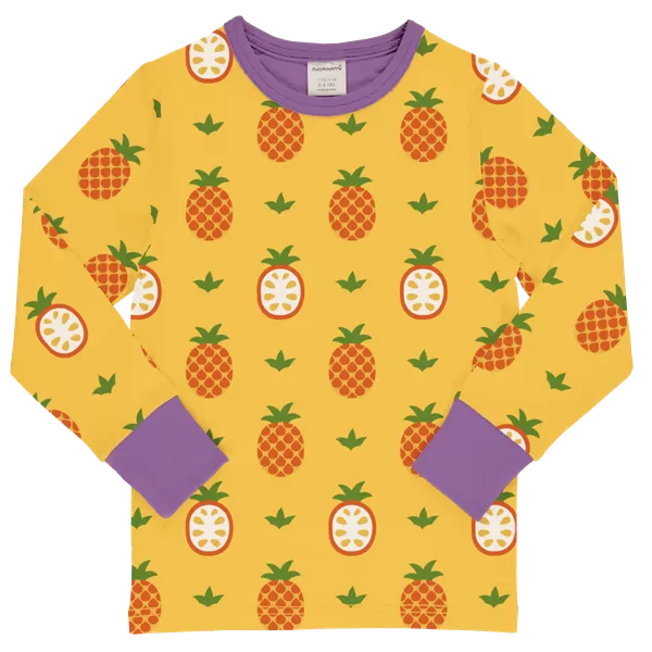 Maxomorra Pineapple Organic Cotton Long Sleeved Top