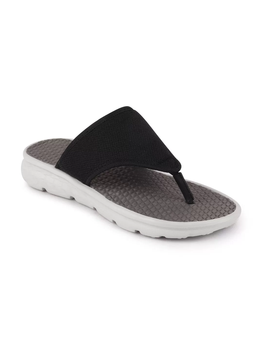 Men Black Casual Slip-On Flip-Flops