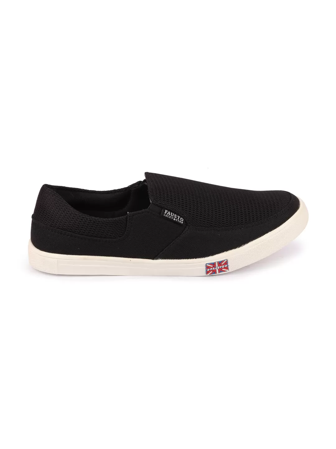 Men Black Casual Slip-On Loafers