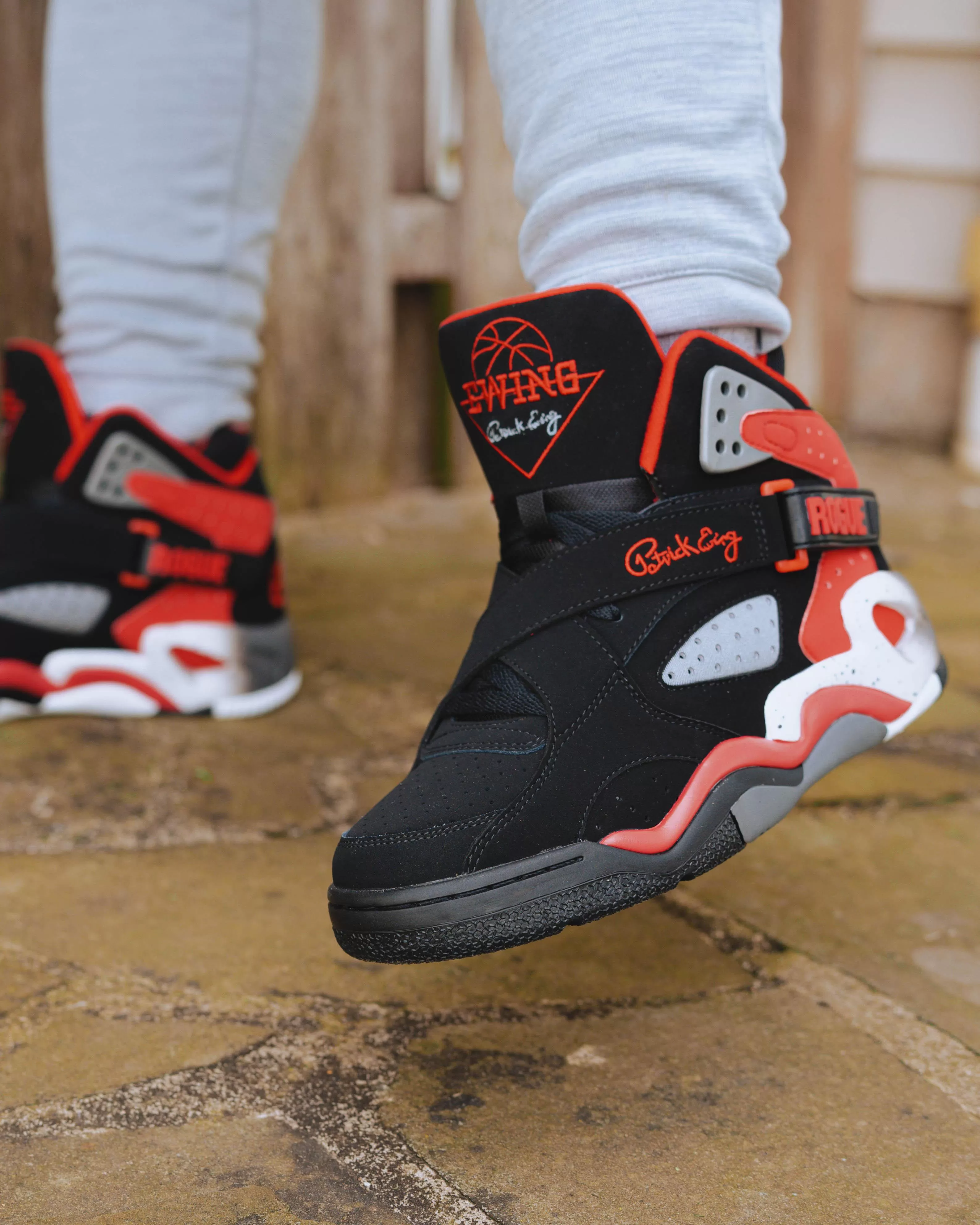 (Men's) Ewing Athletics Rogue 'Bred' Black / Red 1EW90101-004