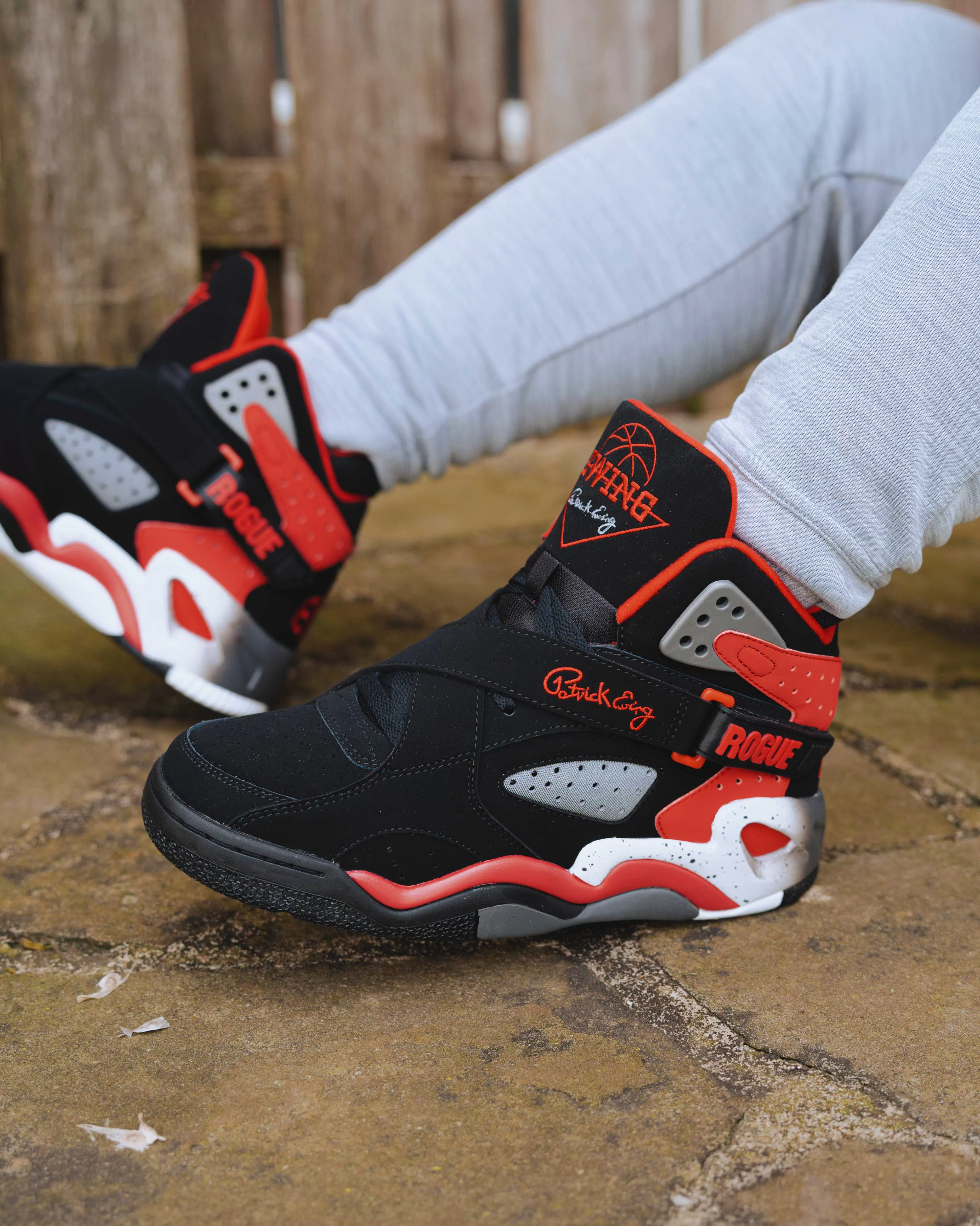 (Men's) Ewing Athletics Rogue 'Bred' Black / Red 1EW90101-004