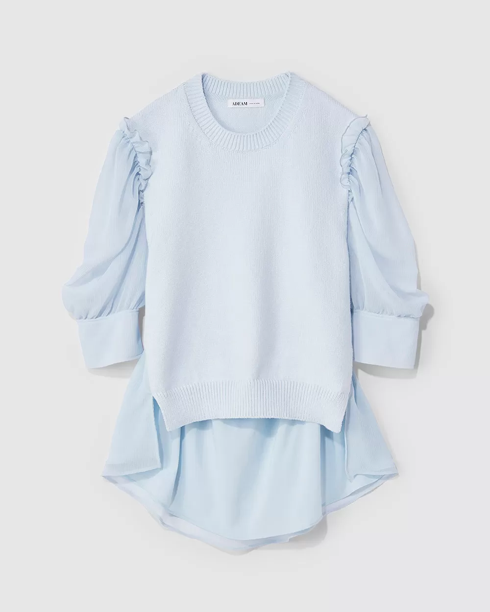 Mist Blue Goldfish Knit Top