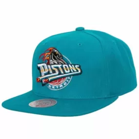 Mitchell & Ness NBA Detroit Pistons Team Ground 2.0 Stretch Snapback (Teal)