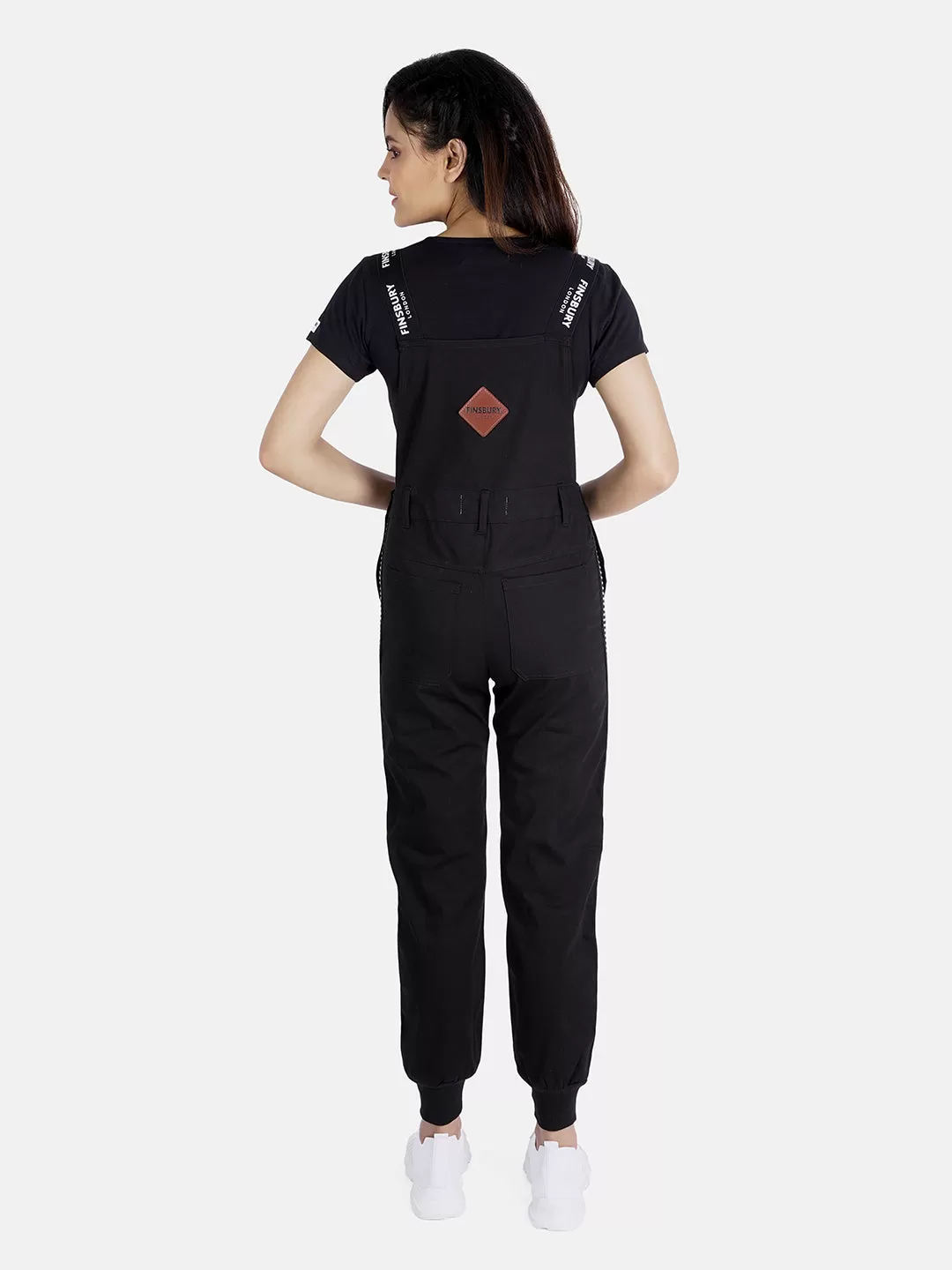 NaughtyDungaree® Womens Cotton Twill Dungaree - Black