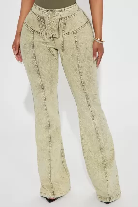 Never Let You Go Flare Pant - Sage