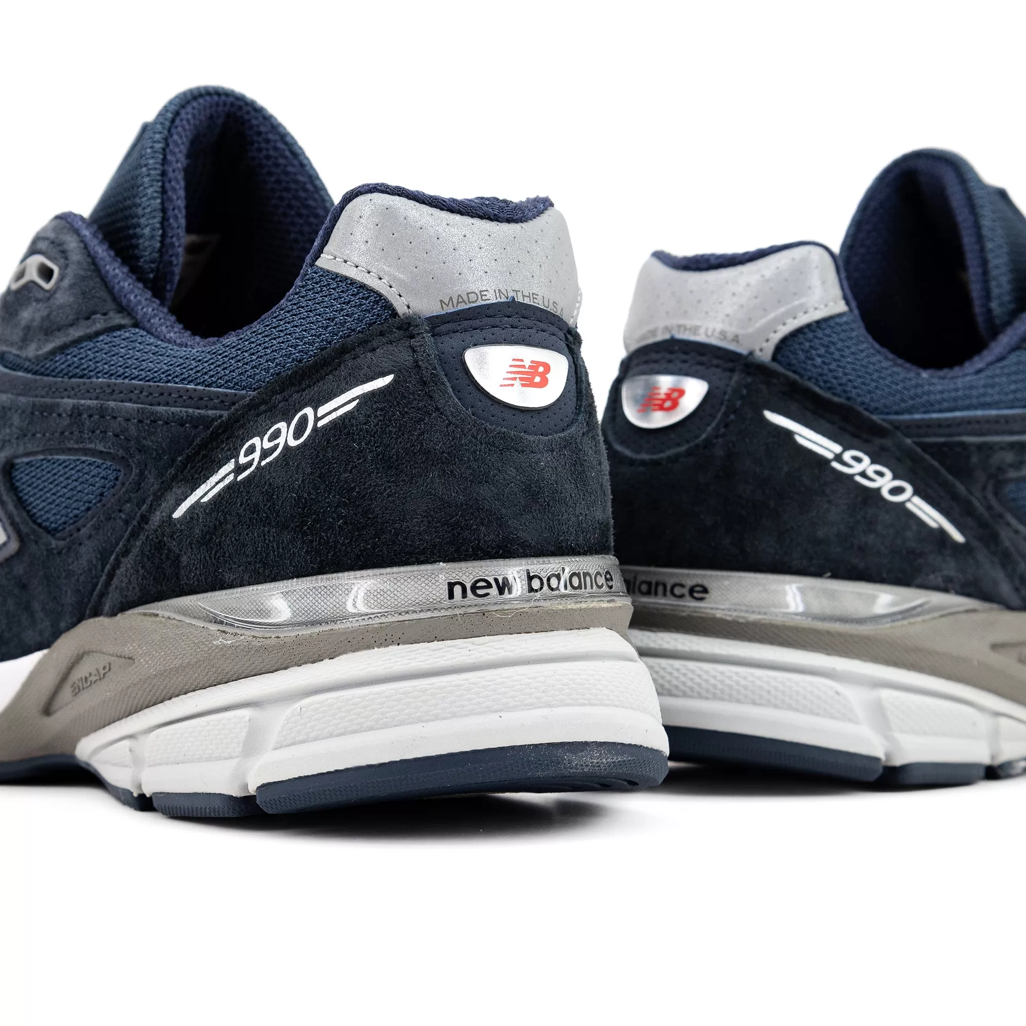 New Balance 990v4 Made in USA Navy/Silver U990NV4