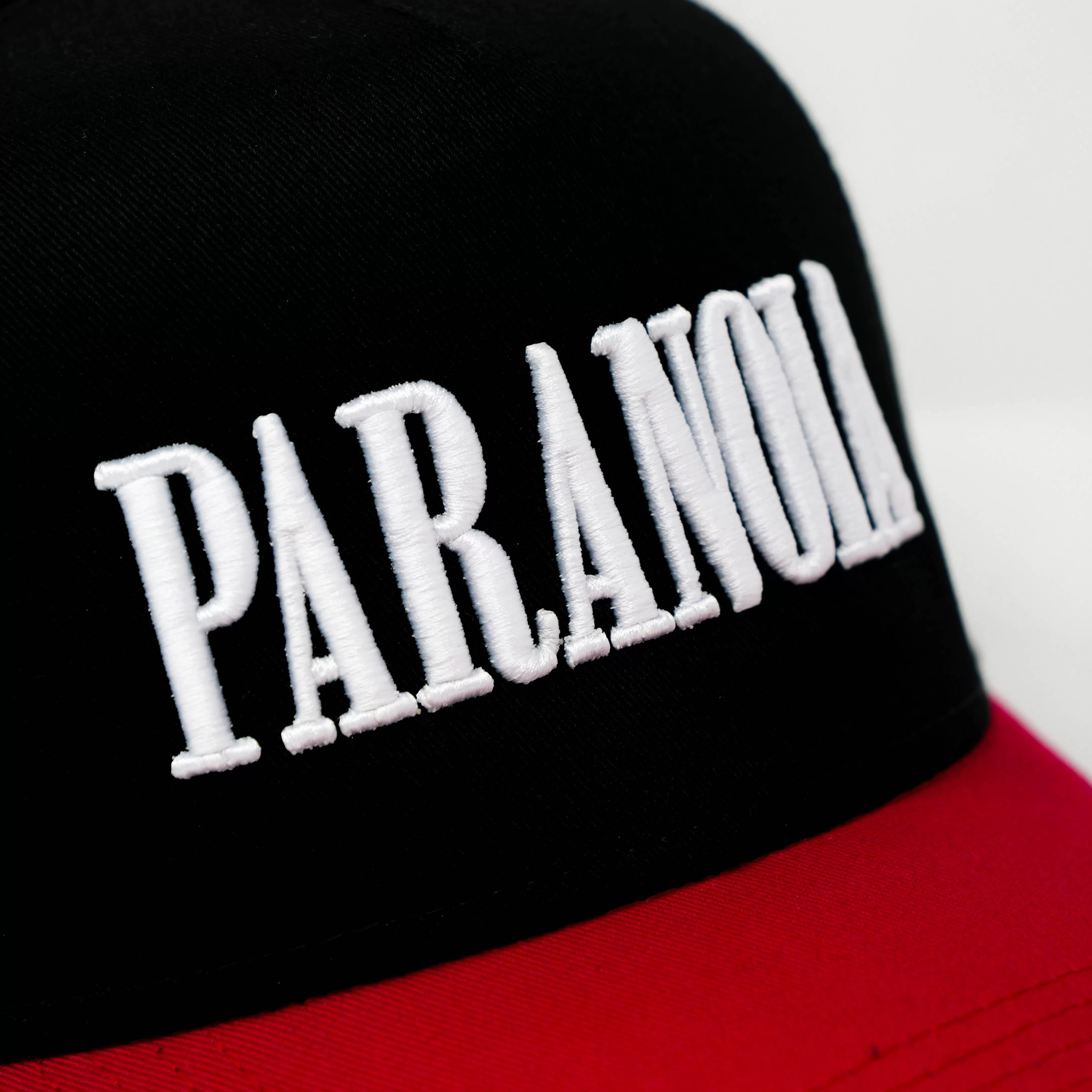 PARANOIA SNAPBACK HAT BLACK/RED