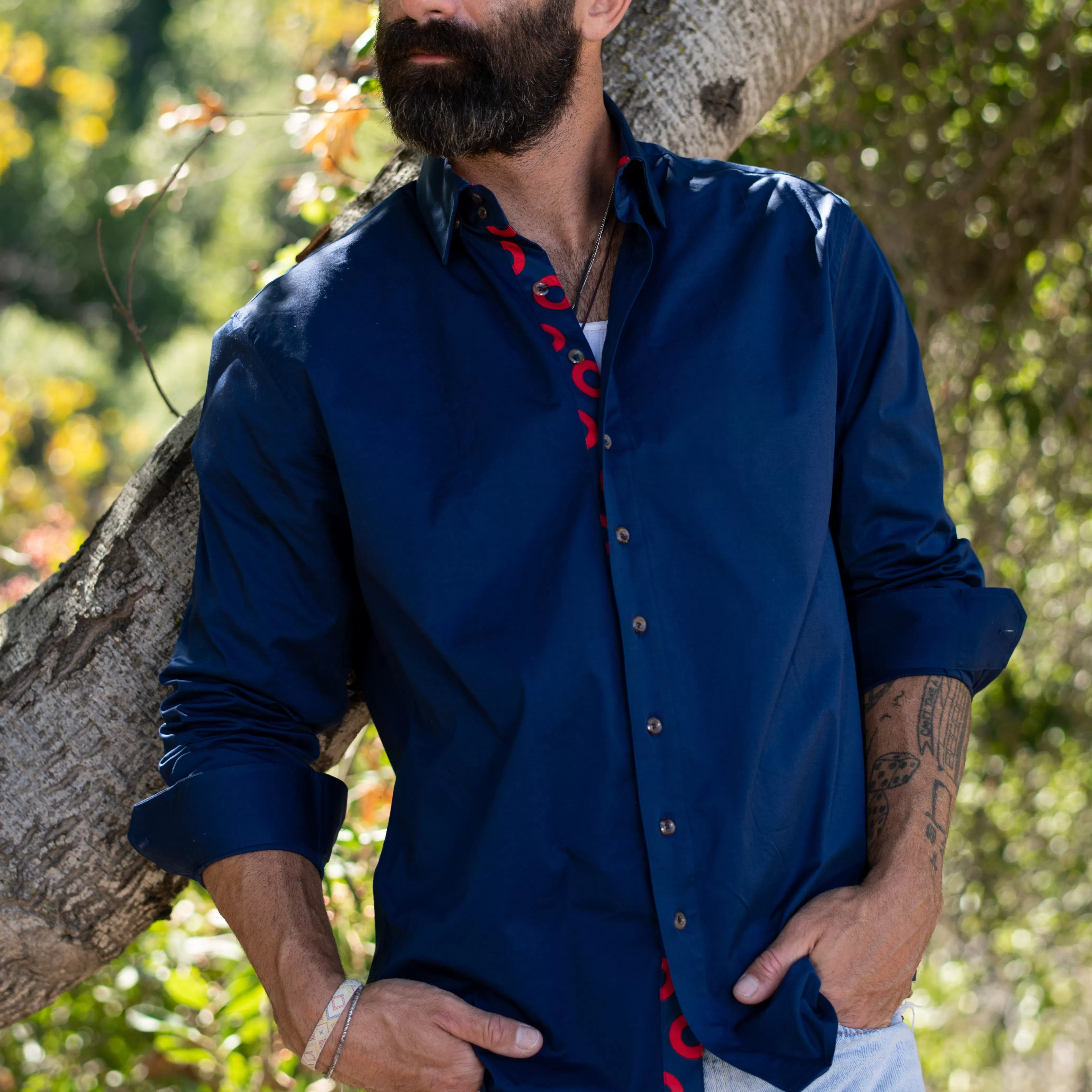 Phish | Casual Long Sleeve Button Down | Navy