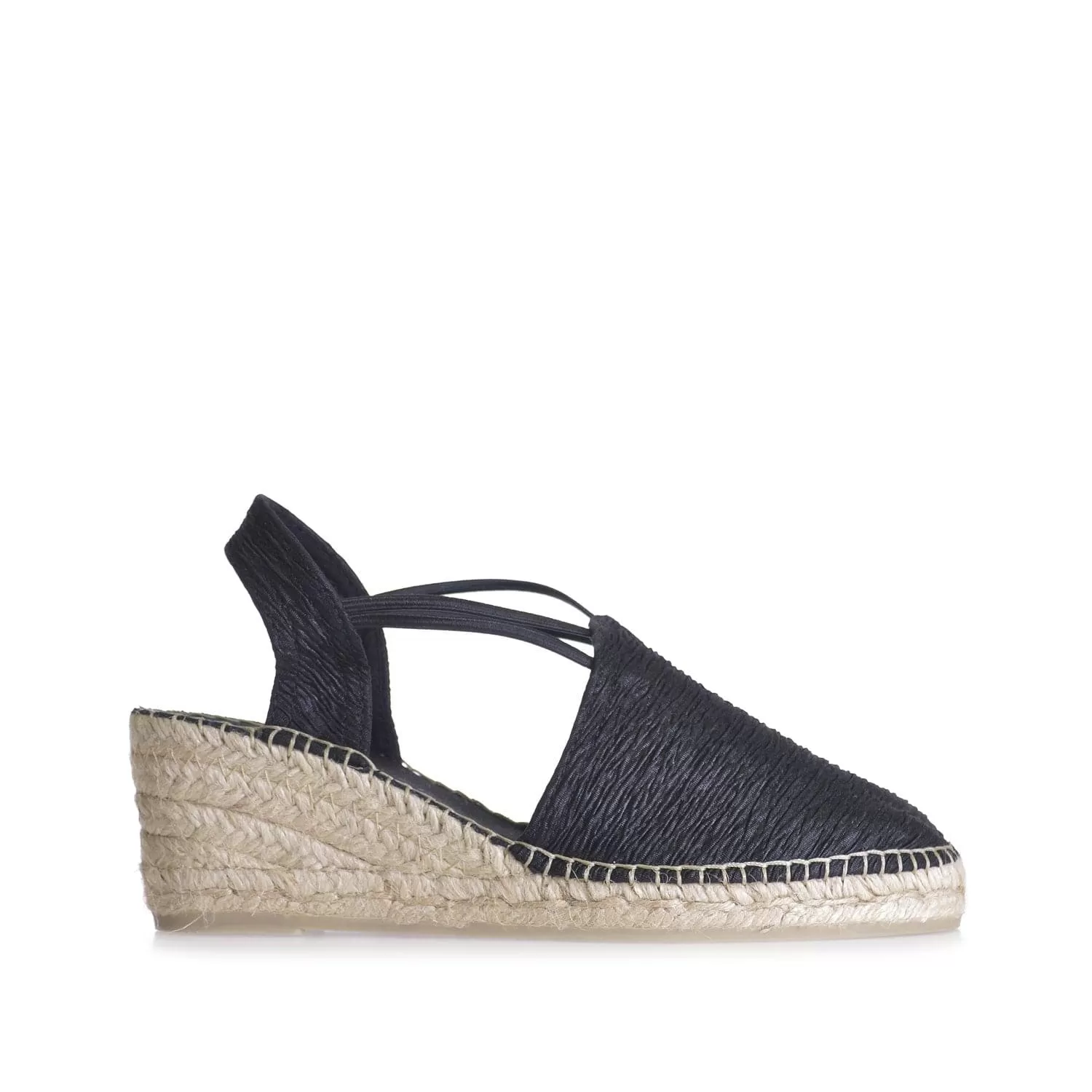 Plain Cotton Blend Wedge Espadrille for Women - Tania-RP