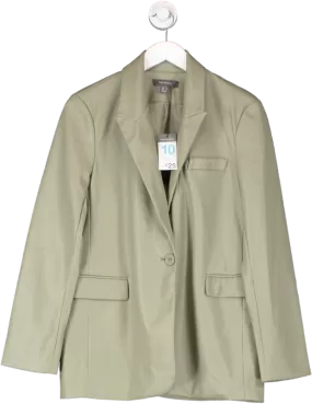 Primark Green Faux Leather Blazer UK 10